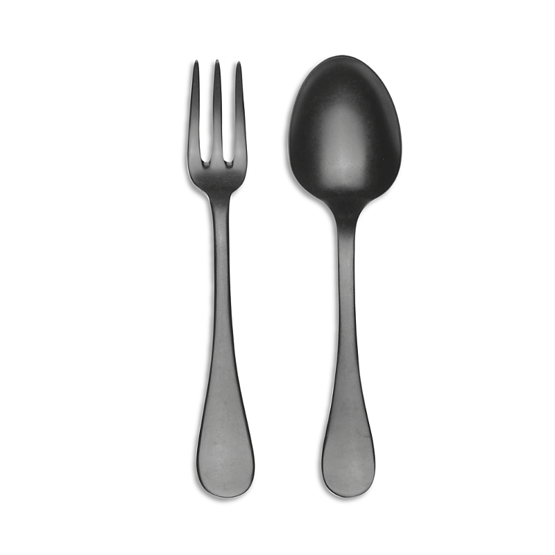 Mepra Vintage Fork & Spoon Serving Set In Gray