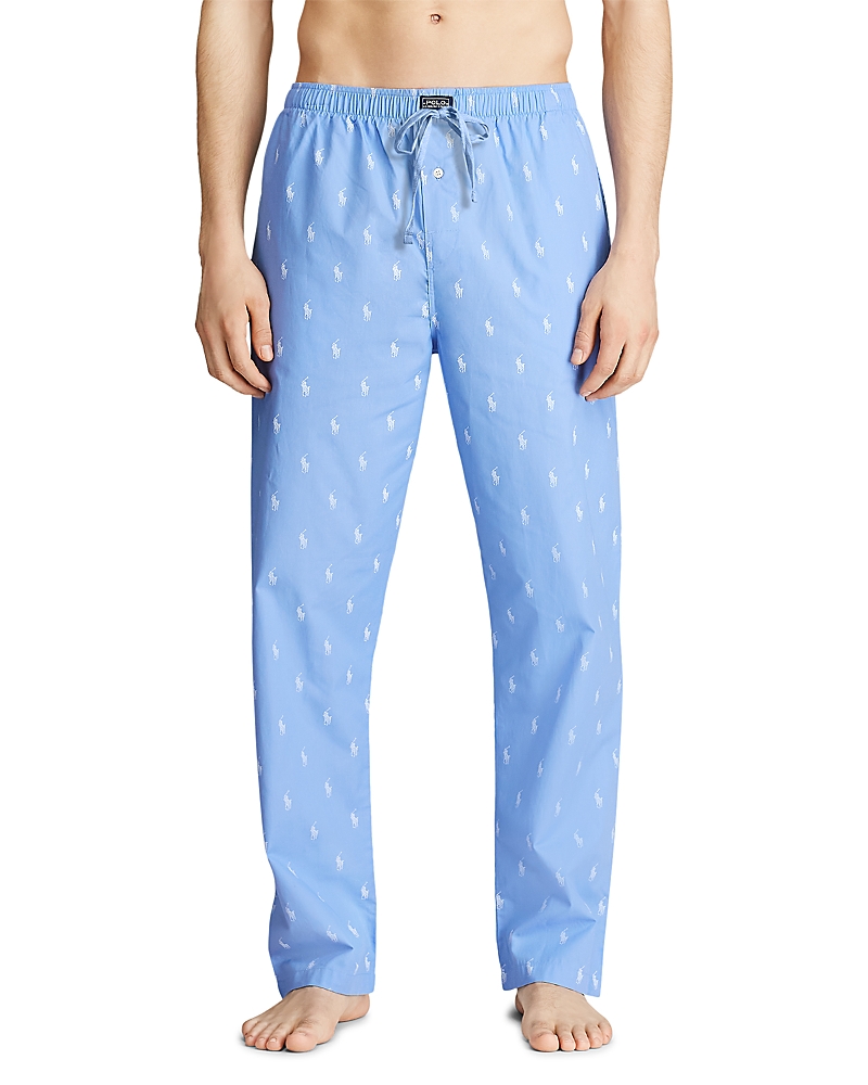 Polo Ralph Lauren Big & Tall Men's Printed Woven Pajama Pant In Beach Blue