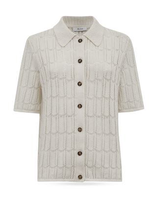 REISS Savannah Crochet Shirt | Bloomingdale's