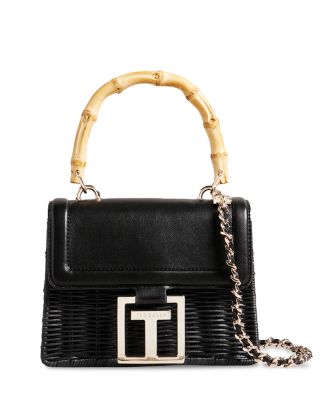 2WAY【Ted Baker】Jaylisa トップハンドル ショルダー バッグ 黒 Ted Baker Jaylisa Rattan Top Handle Crossbody | Bloomingdale's