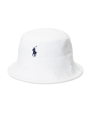 Polo Ralph Lauren Stretch Terry Bucket Hat In White