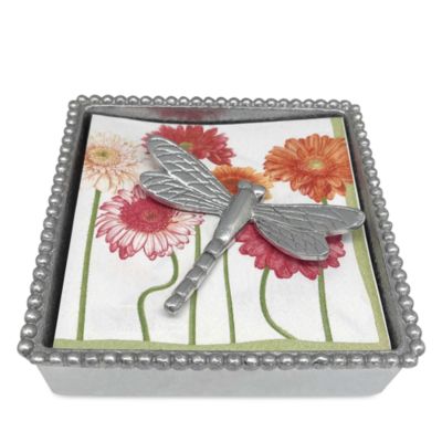 Mariposa - Dragonfly Beaded Napkin Box Set