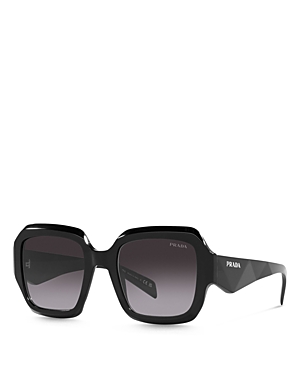 Prada Symbole Pillow Sunglasses, 54mm In Black/gray Gradient