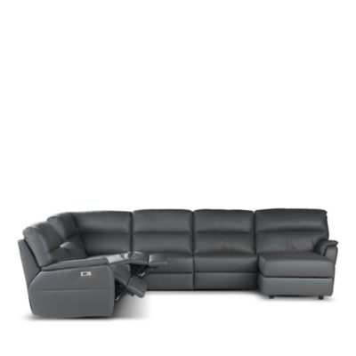Grazia 6-Piece Power Reclining Leather Sectional