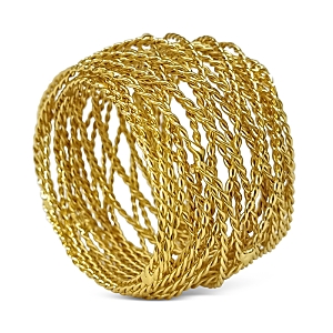 Aman Imports Twisted Wire Napkin Ring - Exclusive In Champagne