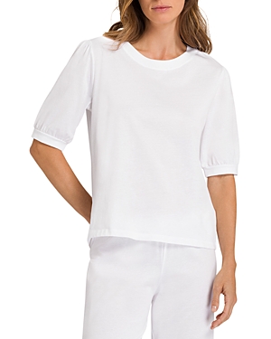 HANRO PUFF SLEEVE ORGANIC COTTON TEE