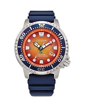 Shop Citizen Eco Promaster Stainless Steel Strap Watch, 44mm In Orange/blue