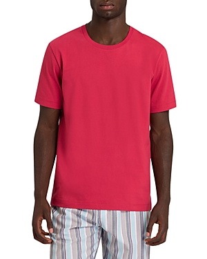 Hanro Living Short Sleeve Crewneck In Amaranth