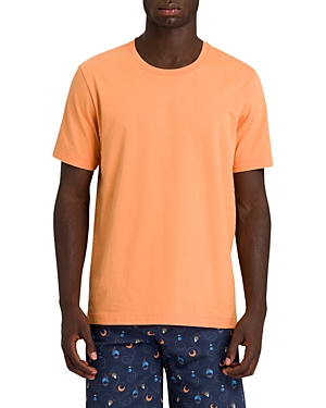 Hanro Living Crewneck Short Sleeve Tee In Tangerine