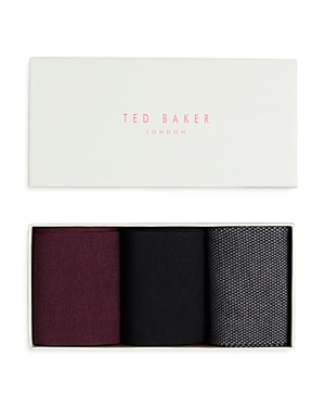 Ted Baker Prezzie Assorted Crew Socks, Pack Of 3