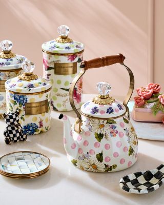 未使用 MacKenzie-Childs 花柄 マッケンジーチャイルズ やかん 未使用