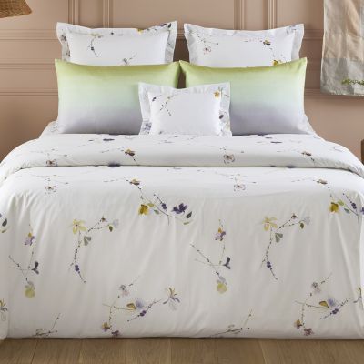 Yves Delorme アッパーシーツ Saïto　シングル Yves Delorme Saïto Bed Collection - Poetic Floral Design in