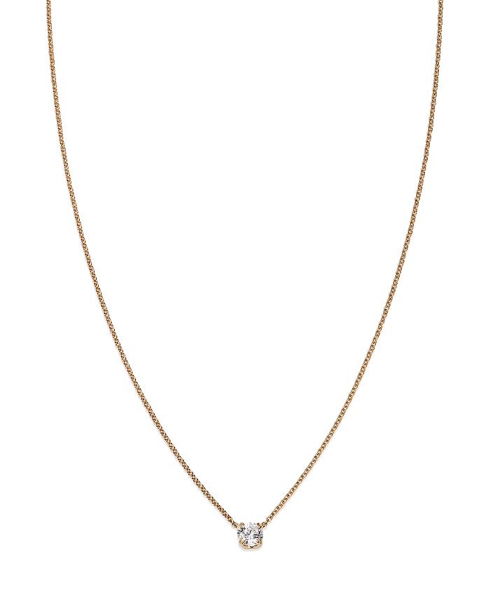 Bloomingdale's Certified Diamond Solitaire Pendant Necklace in 14K ...