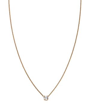 Bloomingdale's Certified Diamond Solitaire Pendant Necklace In 14k Yellow Gold Featuring Diamonds With The De Beers