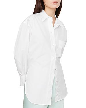 Vince Oversized Button Front Shirt In Optic White