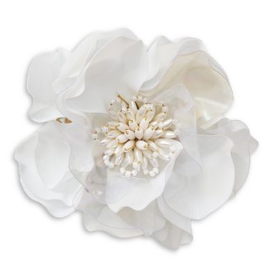 Gardenia Napkin Ring in White