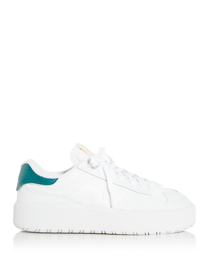 Shop New Balance Women's Ct302 Low Top Sneakers In White/green