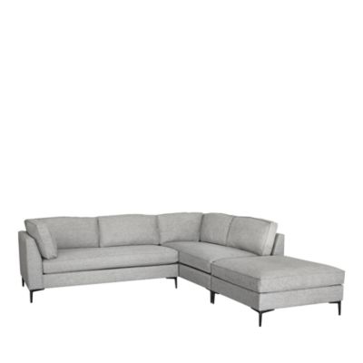 Max Home Paige Corner 3 Piece Sectional Sofa Doblin Dove
