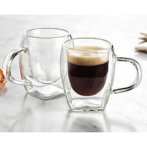 Godinger Contessa Double Walled Espresso Cup, Set Of 2 In Clear