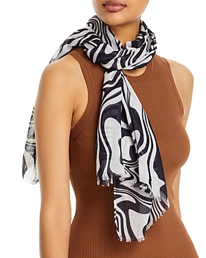 Fraas Abstract Swirl Print Scarf
