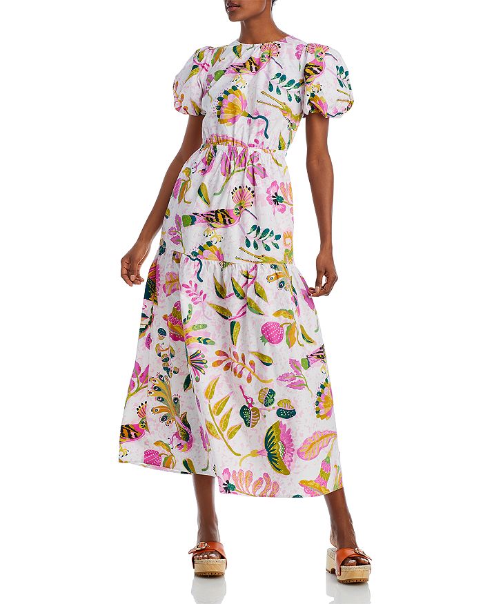 Banjanan Valeria Flora & Fauna Print Midi Dress | Bloomingdale's