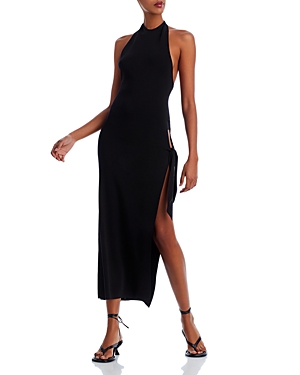 Simon Miller Lou Open-back Jersey Maxi Dress In Black