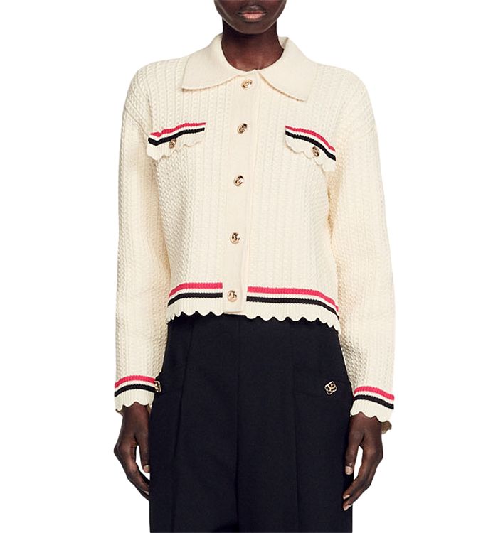 Sandro cheap white cardigan