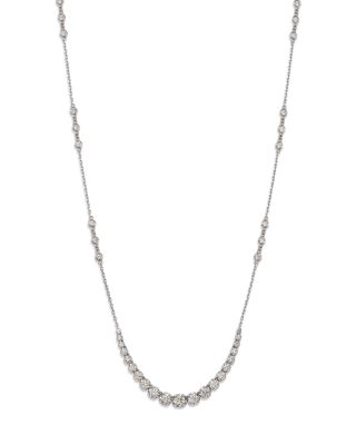 Bloomingdale's Fine Collection - Diamond Graduated Station Tennis Necklace in 14K White Gold, 2.25 ct. t.w.