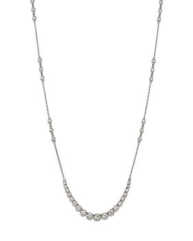 Bloomingdale's - Diamond Graduated Station Tennis Necklace in 14K White Gold, 2.25 ct. t.w. - 100% Exclusive 