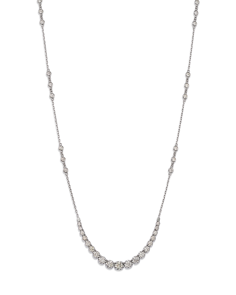 Bloomingdale's Diamond Graduated Station Tennis Necklace In 14k White Gold, 2.25 Ct. T. W. - Exclusive