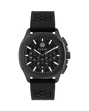 Philipp Plein Men's Chronograph Spectre Black Silicone Strap Watch 44mm In Black