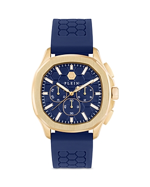 Philipp Plein Men's Chronograph Spectre Blue Silicone Strap Watch 44mm In Blue