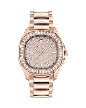 Philipp Plein Women's Spectre Lady Rose Gold Ion-plated Bracelet Watch 38mm In Pink