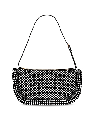 Jw Anderson The Bumper 31 Embellished Medium Handbag In Black Crystal
