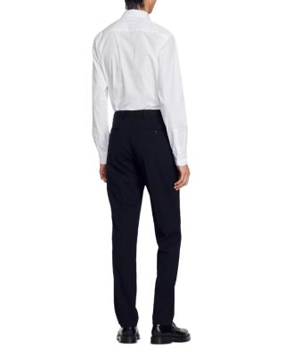 Solid Slim Fit Suit Pants