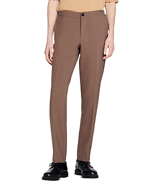 Sandro Jersey Pants In Taupe