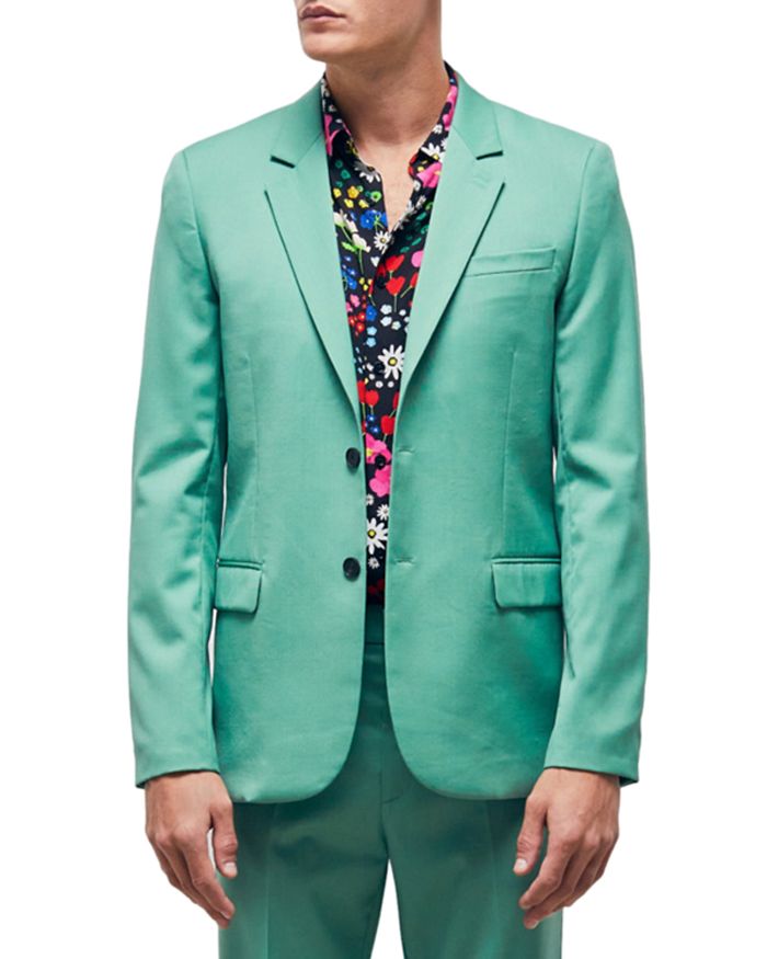 The Kooples - Slim Fit Green Wool Suit Jacket