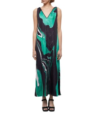 The Kooples Green Marble Maxi Dress | Bloomingdale's