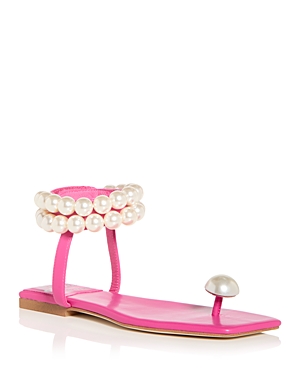 Jeffrey Campbell Women's Chateau Pearl Embellished Sandals In Fuchsia