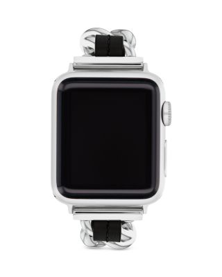 COACH - Leather & Chain Link Apple Watch&reg; Strap, 38/40/41mm