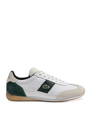 Lacoste Men's Angular 123 4 Cma Lace Up Trainers In White/dark Green