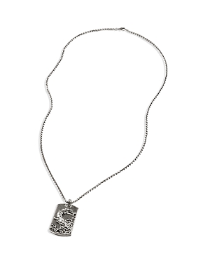 Shop John Hardy Sterling Silver Legends Naga Dragon Dog Tag Pendant Necklace, 24