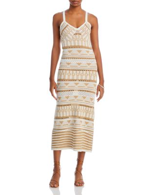 Warehouse jacquard midi outlet dress