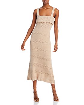 AQUA - Crocheted Sleeveless Midi Dress - 100% Exclusive