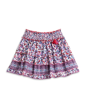 POUPETTE ST BARTH GIRLS' ARIEL COTTON FLORAL PRINT RUFFLED MINI SKIRT - LITTLE KID, BIG KID