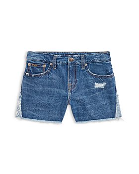 Ralph Lauren - Girls' Patchwork Cotton Denim Shorts - Little Kid, Big Kid