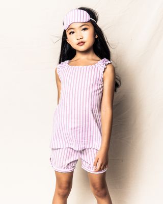 Girls' Lavender French Ticking Amelie Short Set - Baby, Little Kid, Big Kid