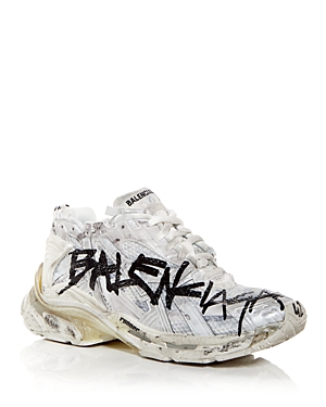 Balenciaga Men's Runner Graffiti Low Top Sneakers