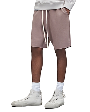 Shop Allsaints Helix Sweat Shorts In Fig Gray