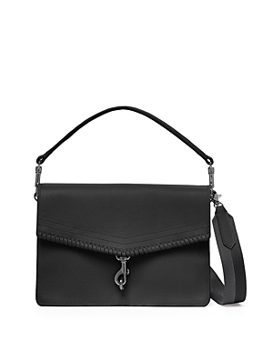 Botkier Trigger Flap Small Leather Satchel In Black
